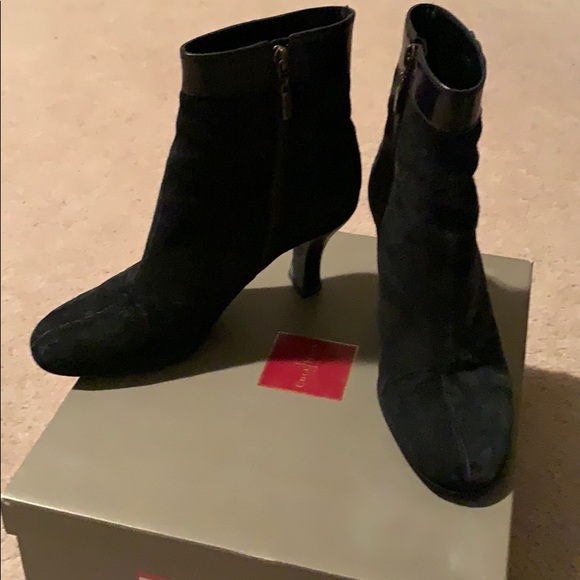 Cole Haan black suede bootie size 7
